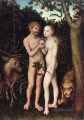 Adán y Eva 1533 religioso Lucas Cranach el Viejo desnudo
